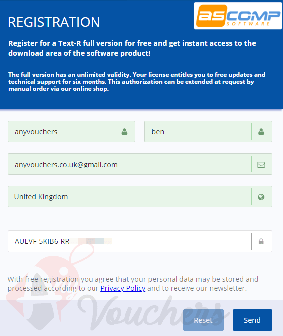 ascomp text r professional giveaway key