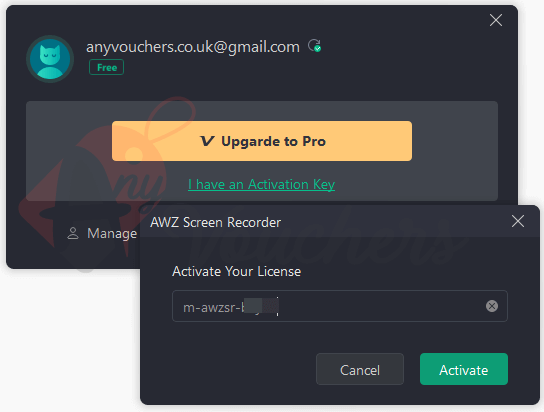 awz screen recorder giveaway activation code