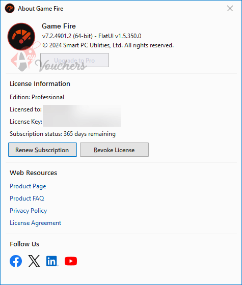 game fire pro license code