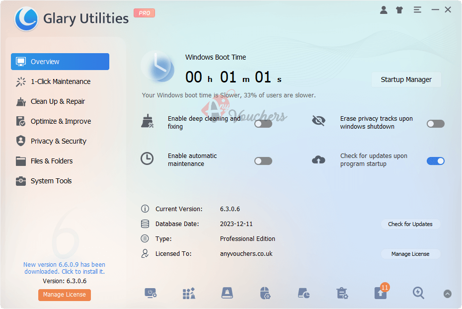 Glary Utilities Pro – Giveaway for 1 Year Free