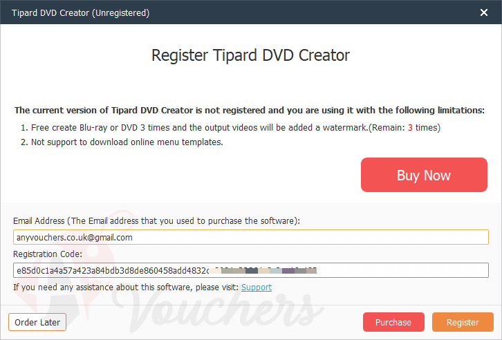 tipard dvd creator giveaway license code