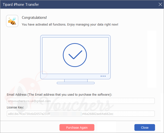 Tipard iPhone Transfer 1-Year License Key Free