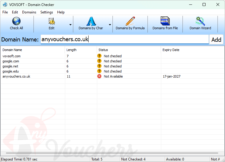 Vovsoft Domain Checker Giveaway License Download