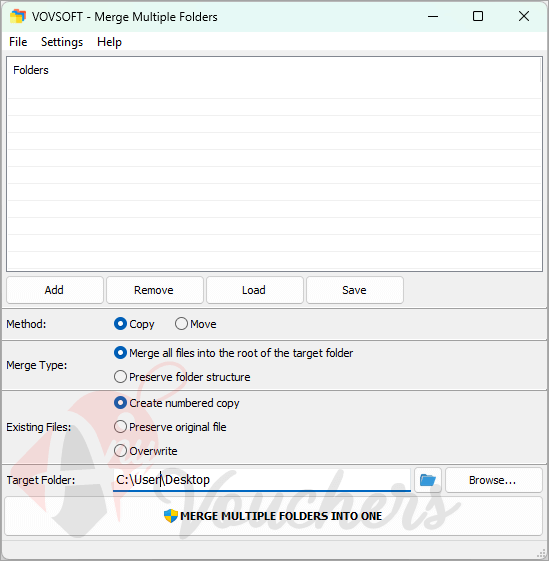 Vovsoft Merge Multiple Folders Giveaway Download