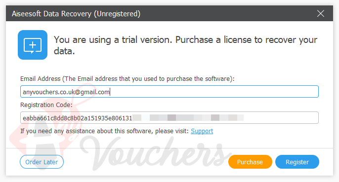aiseesoft data recovery giveaway code