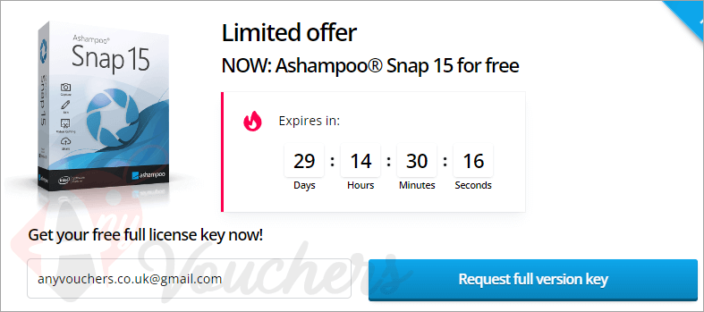 ashampoo snap giveaway page
