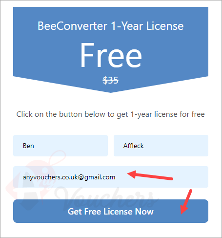 beeconverter pro giveaway page