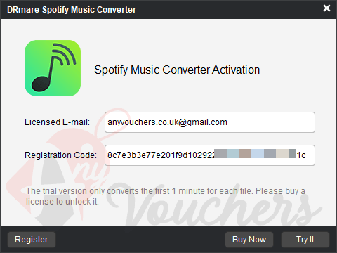 drmare spotify music converter giveaway license code