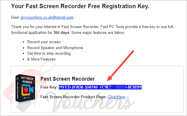 fast screen recorder giveaway license code