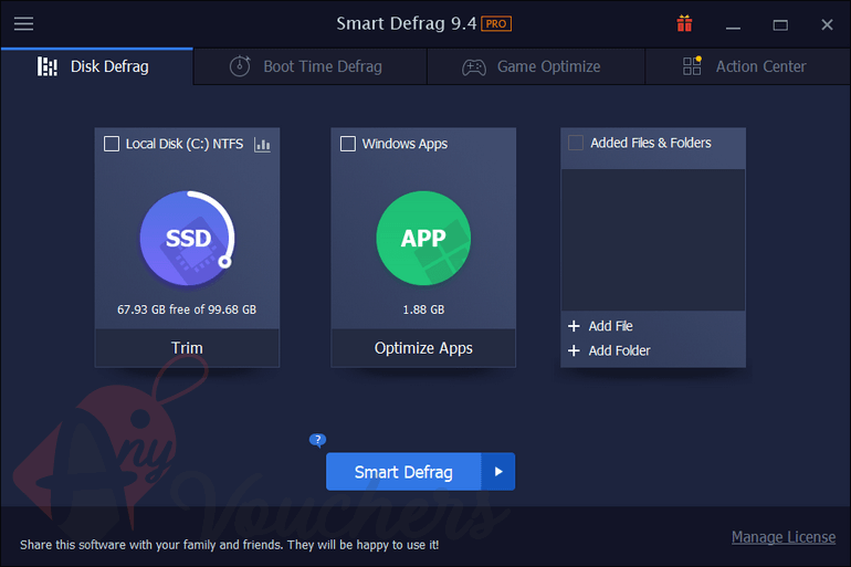 IObit Smart Defrag PRO 9 Giveaway License Code