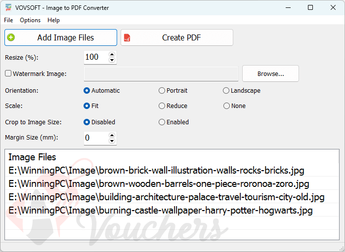 Vovsoft Image to PDF Giveaway License Key Free