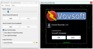vovsoft sound recorder giveaway