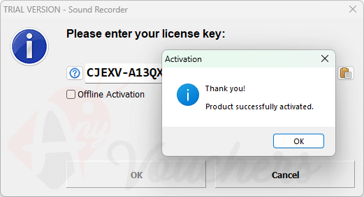 vovsoft sound recorder giveaway code