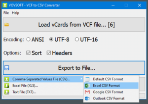 vovsoft vcf to csv converter giveaway