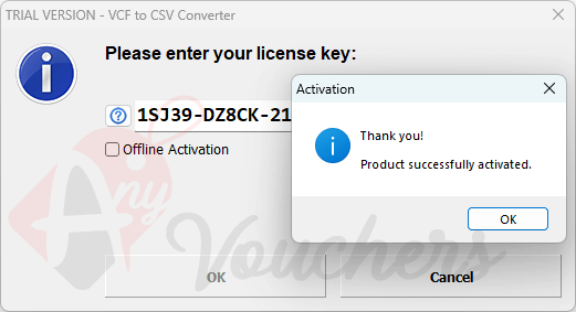 vovsoft vcf to csv converter giveaway key free