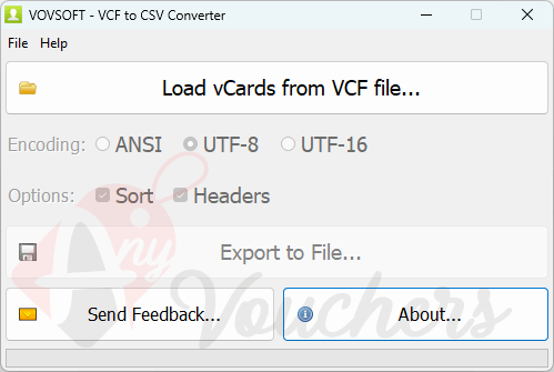 Vovsoft VCF to CSV Converter Giveaway Key Download